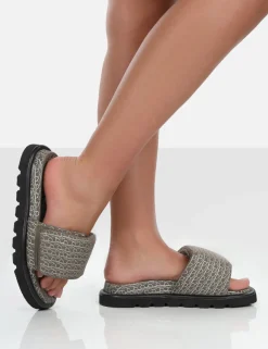 Public Desire Sweeter Print Padded Slide Sandals | Women Chunky Sandals