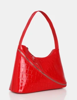Public Desire The Alba Red Croc Bag | Women Mini Bags
