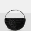 Public Desire The Alessia Croc Circle Diamante Mini Handbag | Women Mini Bags