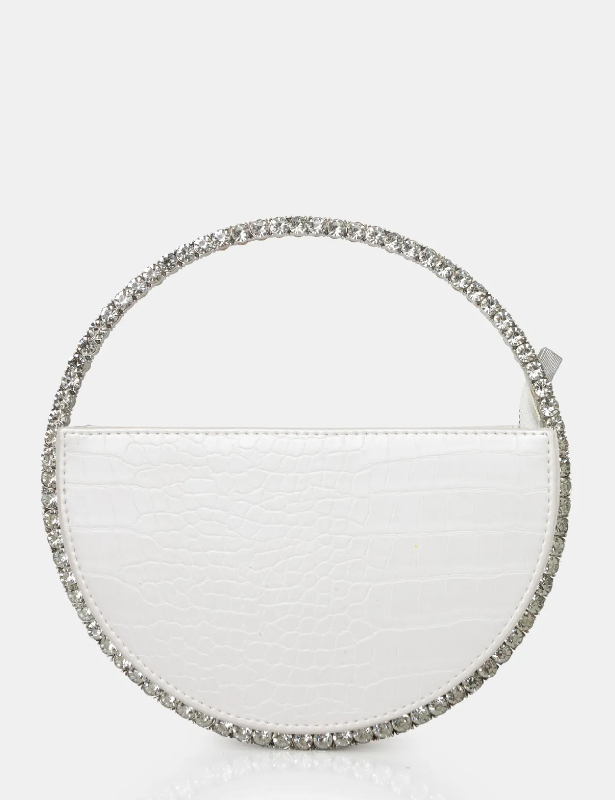 Public Desire The Alessia Croc Pu Circle Diamante Grab Bag | Women Mini Bags