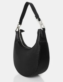 Public Desire The Bam Bam Black Glitter Bag | Women Mini Bags