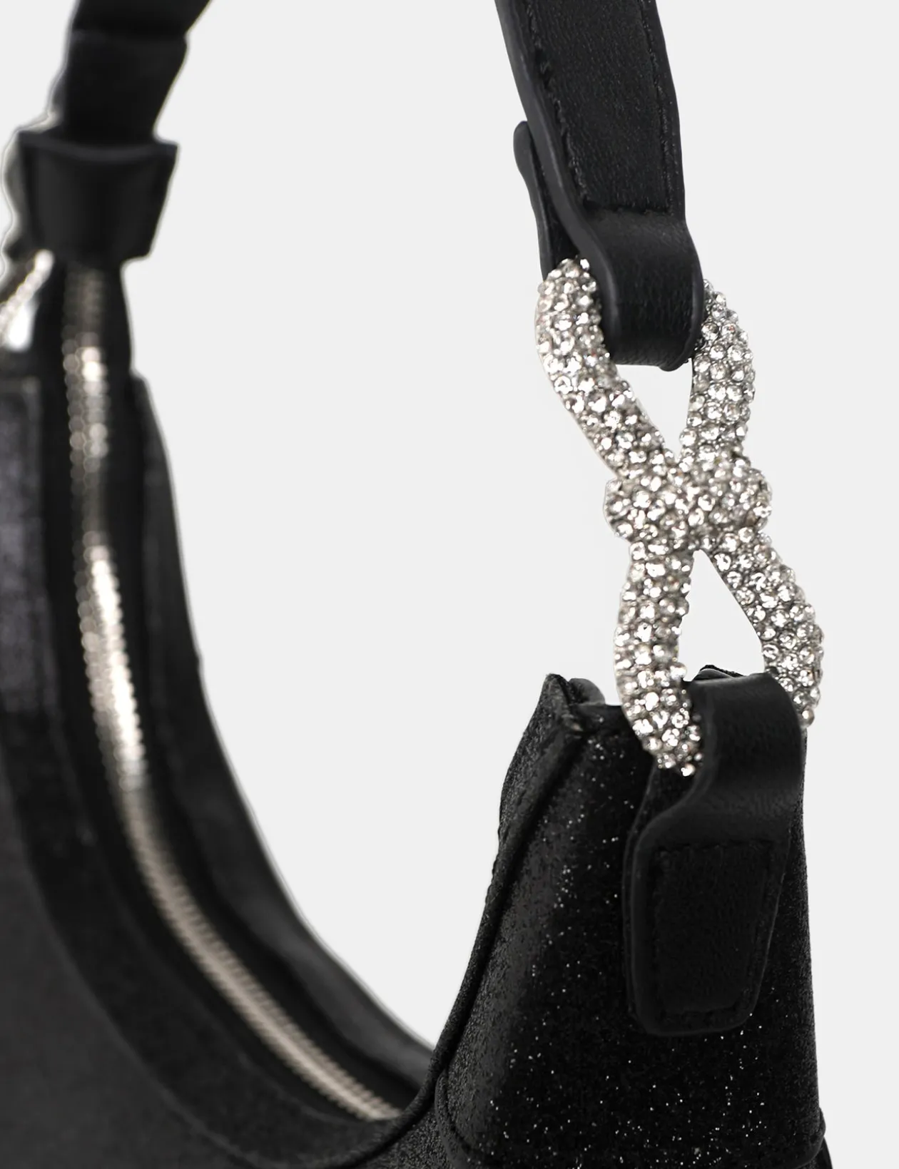Public Desire The Bam Bam Black Glitter Bag | Women Mini Bags
