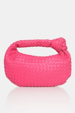Public Desire The Blame Hot Woven Pu Knot Detail Mini Grab Bag | Women Mini Bags