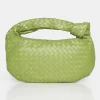 Public Desire The Blame Metallic Woven Pu Knot Detail Mini Grab Bag | Women Mini Bags