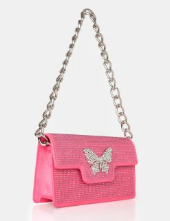 Public Desire The Butterfly Diamante Shoulder Bag | Women Evening Bags