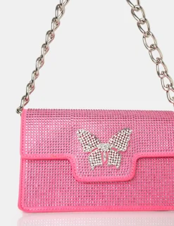 Public Desire The Butterfly Diamante Shoulder Bag | Women Evening Bags