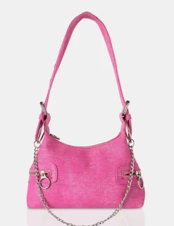 Public Desire The Chain Bright Denim Shoulder Bag | Women Evening Bags