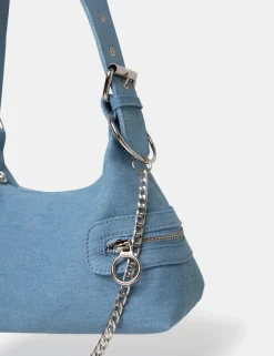 Public Desire The Chain Denim Shoulder Mini Bag | Women Evening Bags