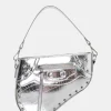 Public Desire The Fox Metallic Croc Studded Saddle Shoulder Bag | Women Crossbody And Shoulder Bags