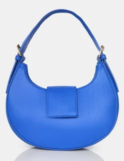 Public Desire The Irie Cobalt Pu Circular Buckle Strap Grab Bag | Women Mini Bags