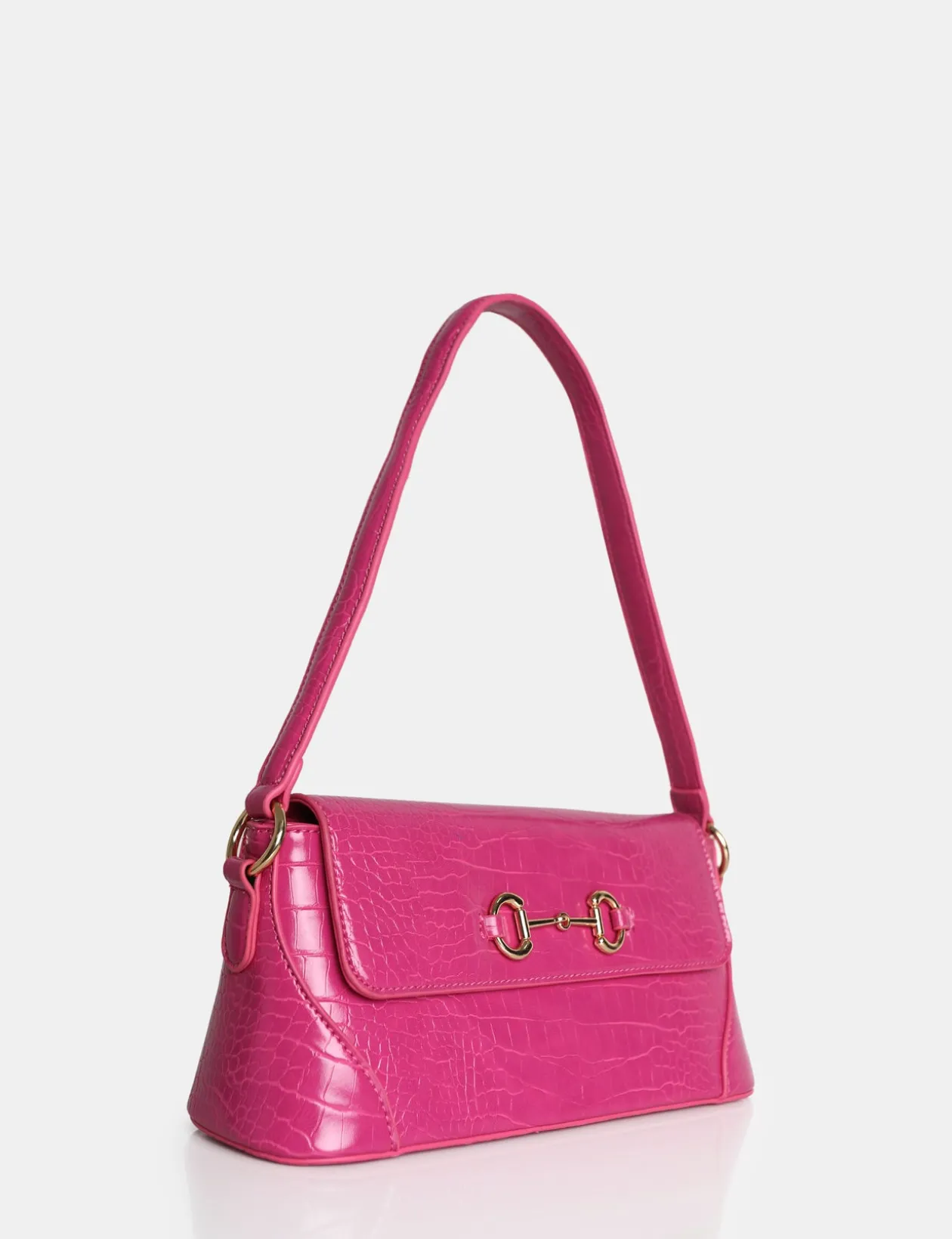 Public Desire The Issy Croc Pu Buckle Shoulder Bag | Women Evening Bags