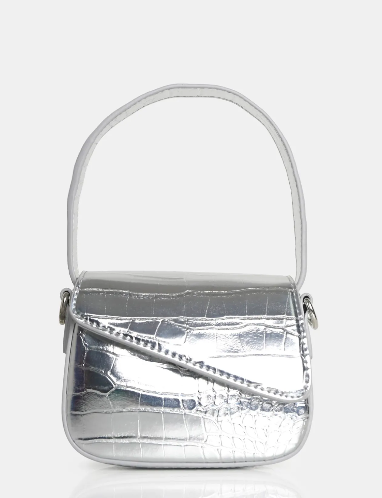 Public Desire The Jolee Metallic Silver Mini Grab Bag | Women Mini Bags