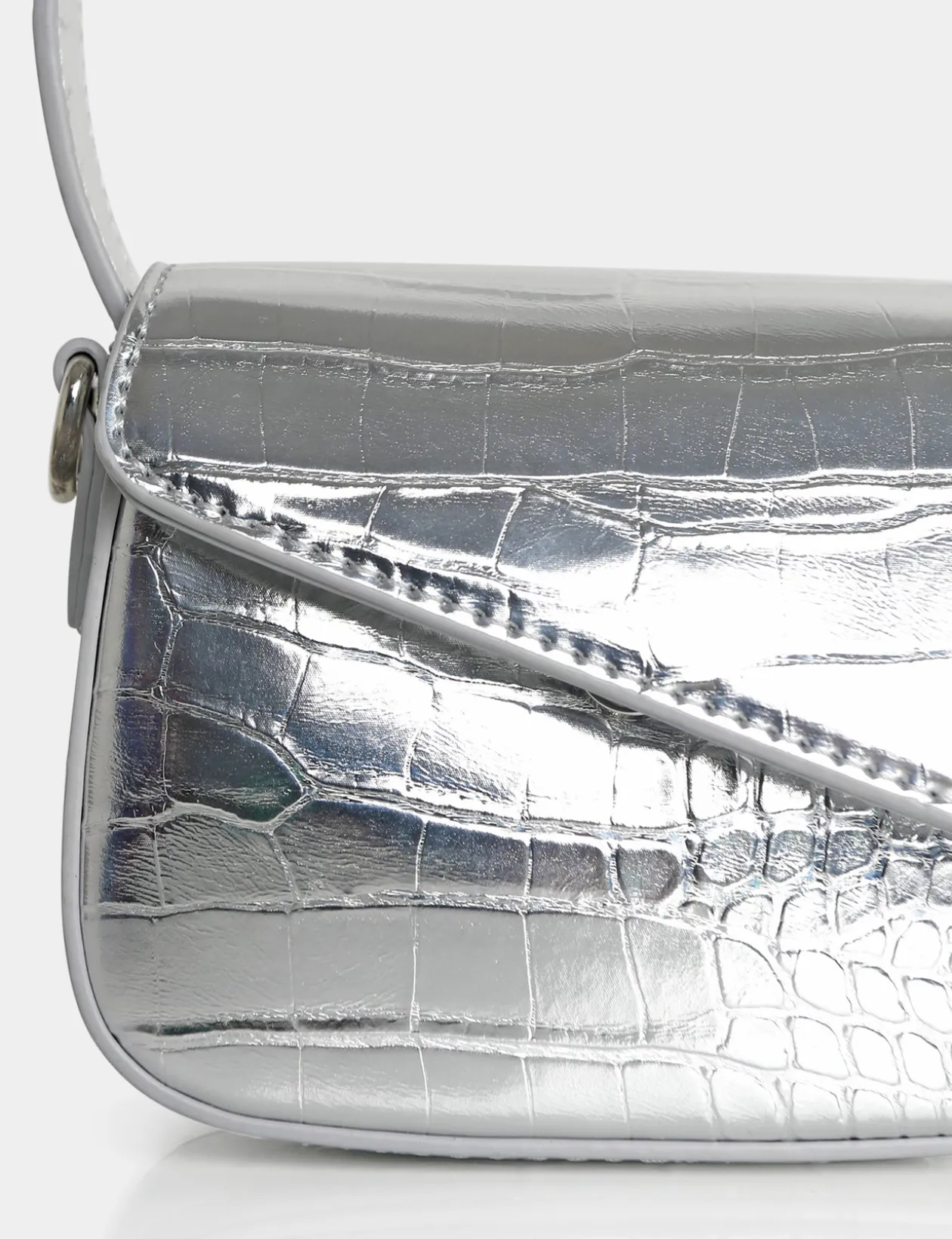 Public Desire The Jolee Metallic Silver Mini Grab Bag | Women Mini Bags