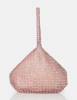 Public Desire The Lavender Diamante Mini Pouch Party Bag | Women Evening Bags