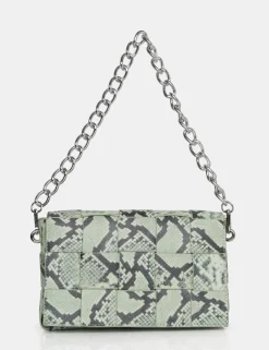 Public Desire The Makai Pastel Shoulder Woven Chain Bag | Women Evening Bags