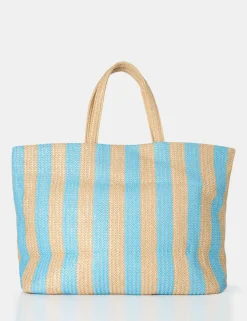 Public Desire The Nikki Stripe Canvas Top Handle Tote Bag | Women Tote Bags