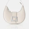 Public Desire The Pearl Satin Pearled Buckle Mini Bag | Women Mini Bags