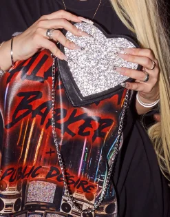 Public Desire The Phillippa Pu Diamante Bag | Women Evening Bags