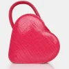 Public Desire The Roux Bright Croc Heart Grab Bag | Women Mini Bags