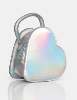Public Desire The Roux Croc Heart Grab Bag | Women Mini Bags