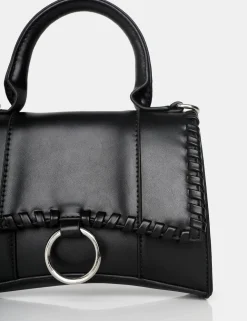 Public Desire The Roxi Black Plaited Edge Mini Handbag | Women Mini Bags