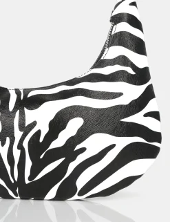 Public Desire The Shiloh Zebra Pu Shoulder Bag | Women Evening Bags