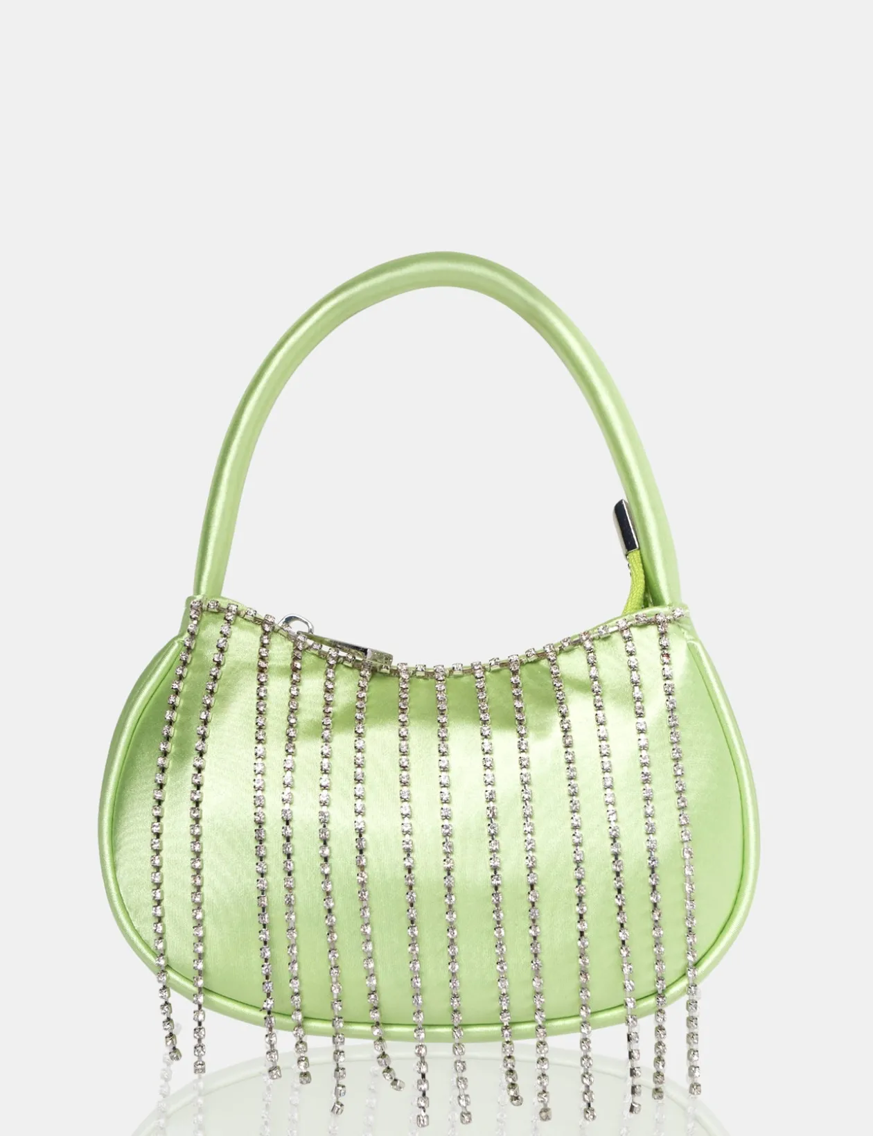 Public Desire The Sia Soft Satin Diamante Trim Mini Bag | Women Diamante Bags