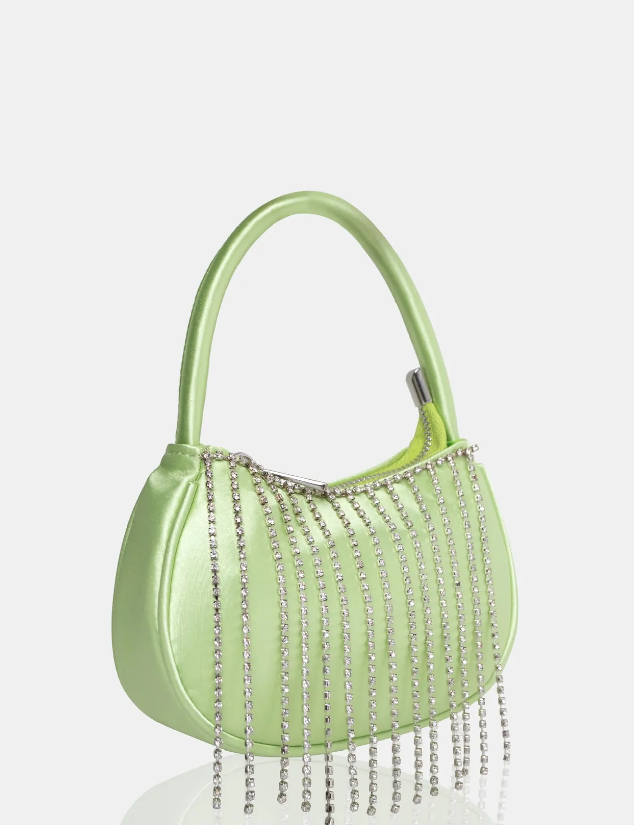 Public Desire The Sia Soft Satin Diamante Trim Mini Bag | Women Diamante Bags