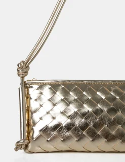 Public Desire The Tate Woven Oblong Knotted Handle Shoulder Bag | Women Evening Bags