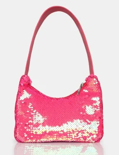 Public Desire The Zane Pink Sequin Shoulder Bag | Women Mini Bags