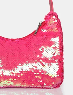 Public Desire The Zane Pink Sequin Shoulder Bag | Women Mini Bags
