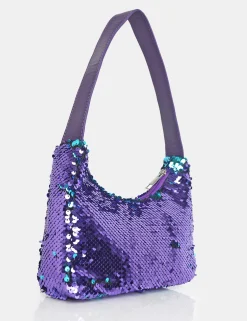 Public Desire The Zane Purple Sequin Shoulder Bag | Women Mini Bags