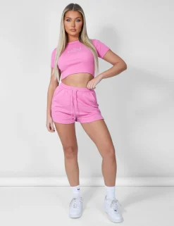 Public Desire Tonal Embroidery Angel Number T-Shirt | Women Tops