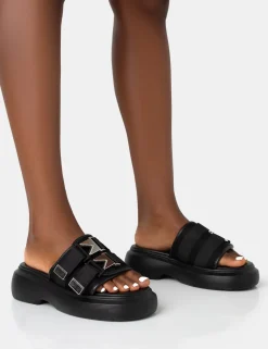 Public Desire Trace Buckle Mule Chunky Sandals | Women Chunky Sandals
