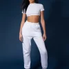 Public Desire Ultimate Short Sleeve Underbust T-Shirt Marl | Women Tops
