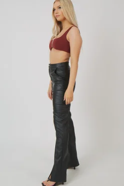 Public Desire Underbust Detail Crop Top Port | Women Tops