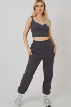Public Desire Underbust Longline Top Dark | Women Tops