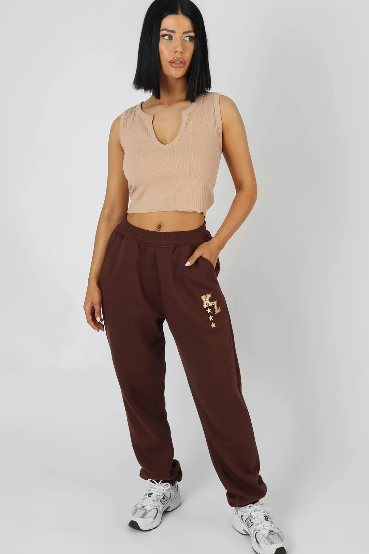 Public Desire V Neck Sleeveless Ribbed Crop Top | Women Tops