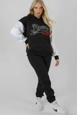 Public Desire Varsity Contrast Sleeve Hoodie | Women Sweatshirt & Hoodies