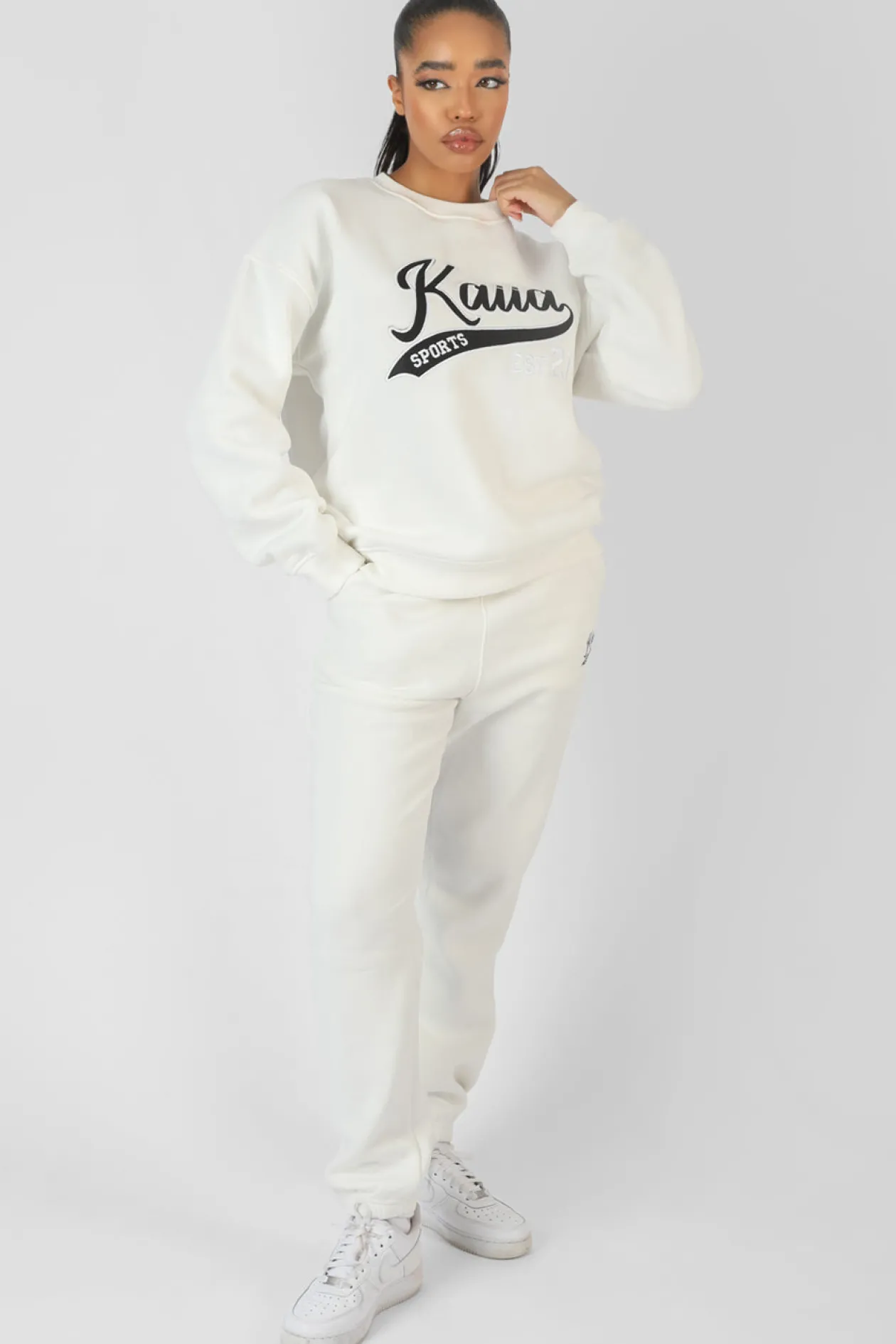 Public Desire Varsity Embroidery 90's Joggers | Women Jogger & Leggings