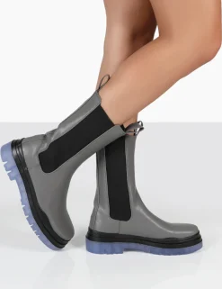 Public Desire Winter Ankle Chunky Sole Chelsea Boots | Women Flat Boots