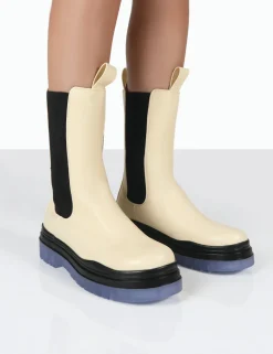 Public Desire Winter Ankle Chunky Sole Chelsea Boots | Women Flat Boots