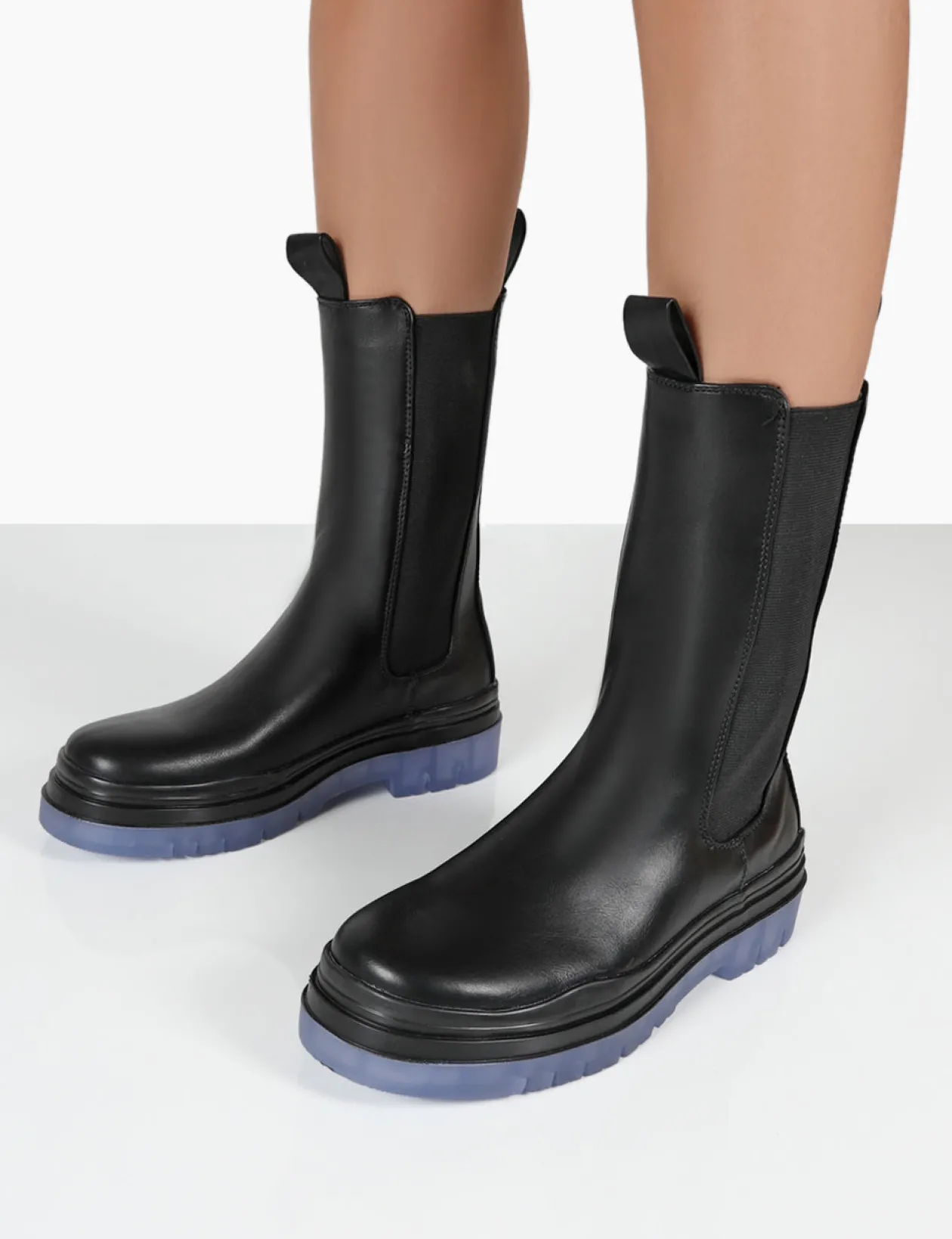 Public Desire Winter Ankle Chunky Sole Chelsea Boots | Women Flat Boots