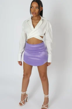 Public Desire Wrap Waist Poplin Shirt | Women Tops