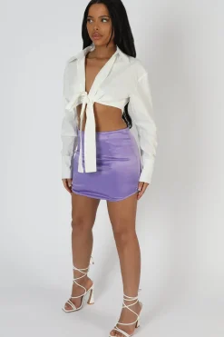Public Desire Wrap Waist Poplin Shirt | Women Tops