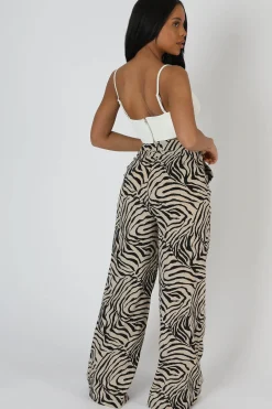 Public Desire Zebra Print Tailored Trousers | Women Tailoring