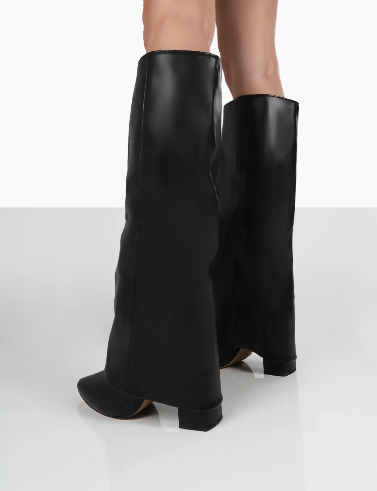 Public Desire Zendaya Pointed Toe Knee High Block Boots | Women Knee High Boots