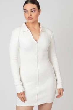 Public Desire Zip Through Collared Mini Dress | Women Dresses