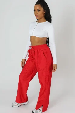 Public Desire Zip Through Underbust Ribbed Top | Women Tops